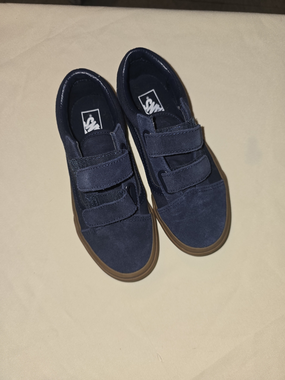 Van's Kids Navy Blue Velcro Sneakers